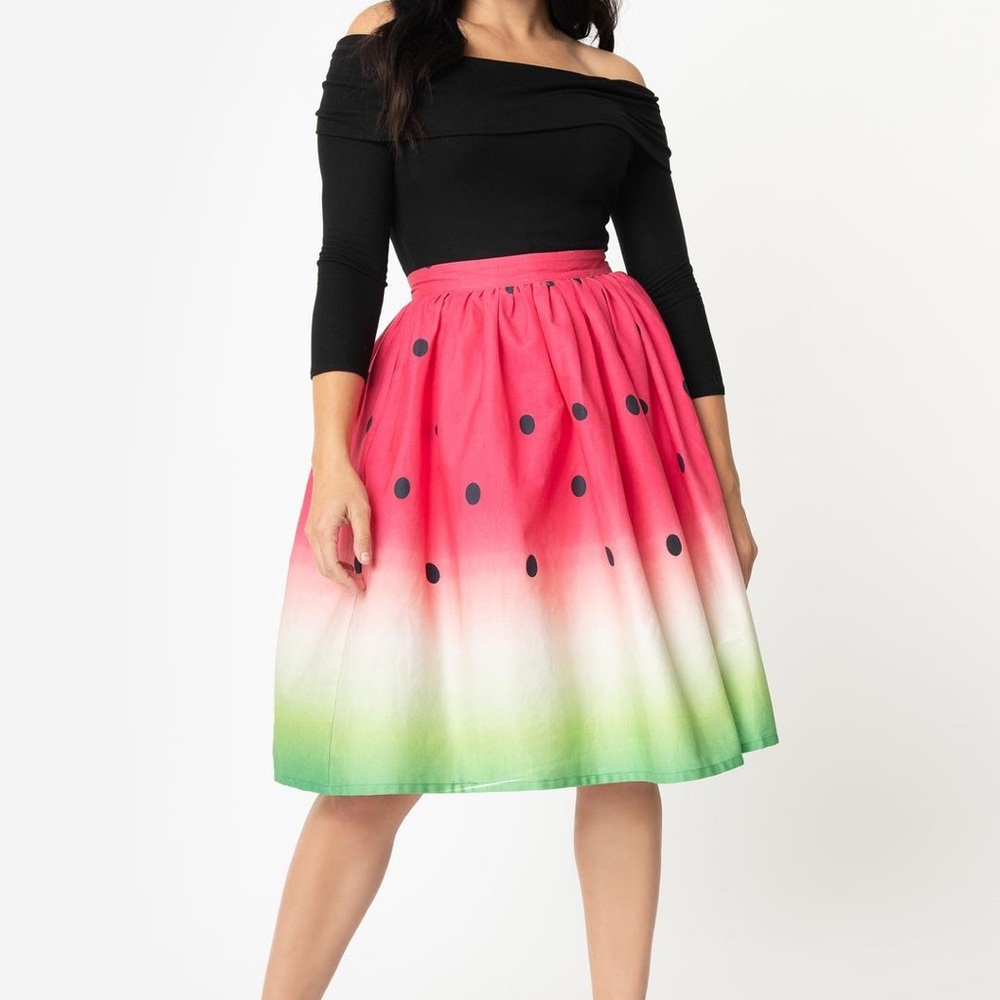 Unique Vintage Watermelon Circle Skirt ~ Retro Pinup Vintage Rockabilly